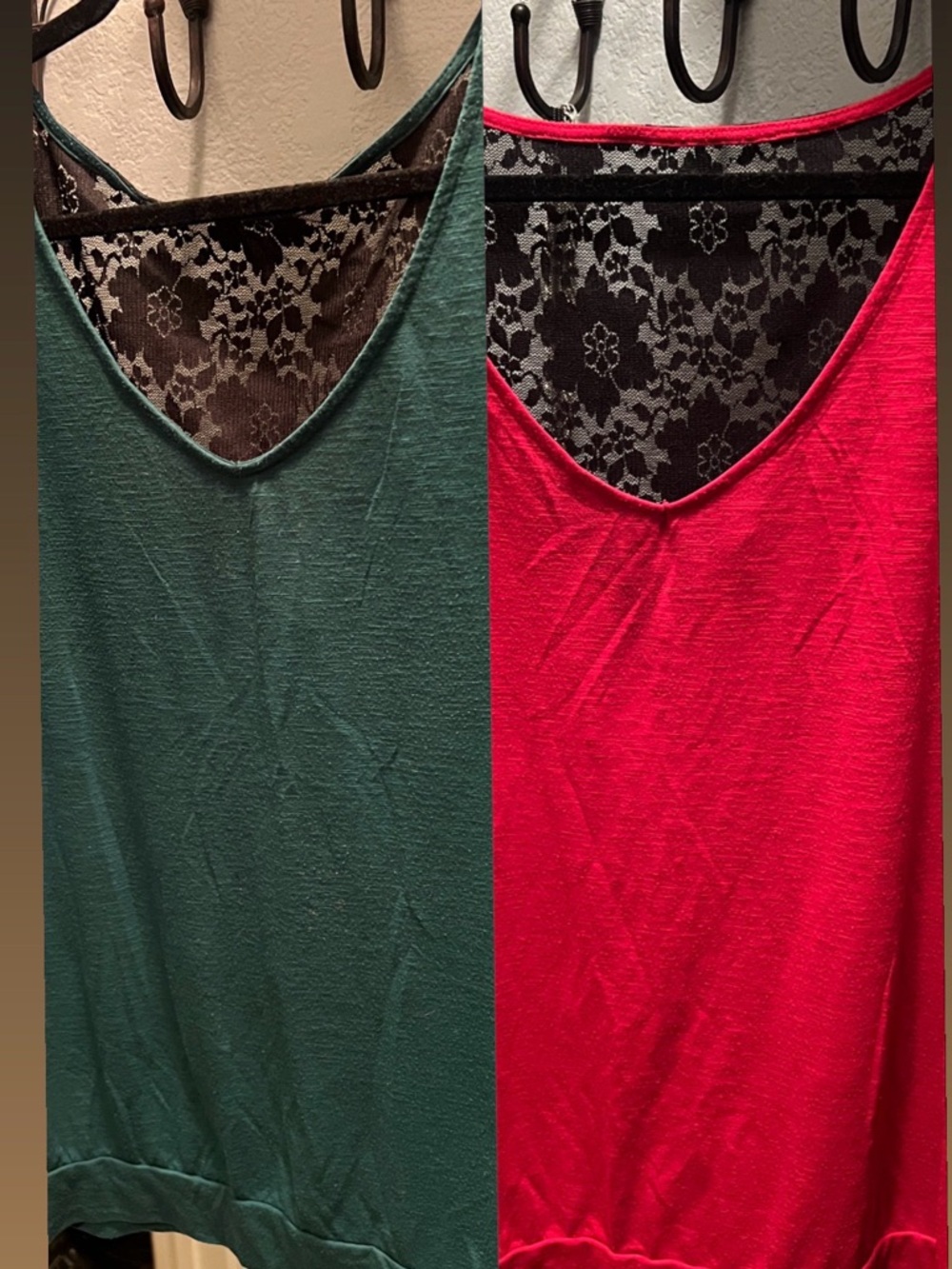 Torrid Women's Teal V-Neck Long Sleeve Top set Ted top is size 2 green top is 1